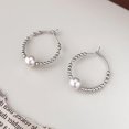 thumbnail image 2 of BF CLUB-pendientes redondos de perlas de Plata de Ley 925 para mujer y niña, joyería Sexy a la moda, regalo para fiesta y boda, pendientes para mujer, 2 of 2