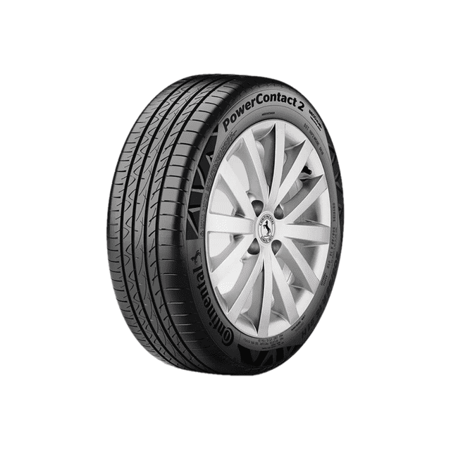 Llanta medida 195/55R16 87H FR modelo PowerContact 2 marca Continental.