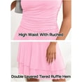 thumbnail image 4 of Women's 2024 Summer Strapless Tube Dress Sexy Off Shoulder Ruffle Tiered Flowy Mini Dresses, 4 of 7