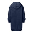 thumbnail image 7 of Women's Plus Size Casual Color Block Sweatshirt Zipper Hoodie Loose Blouse Warm Coat, 7 of 7