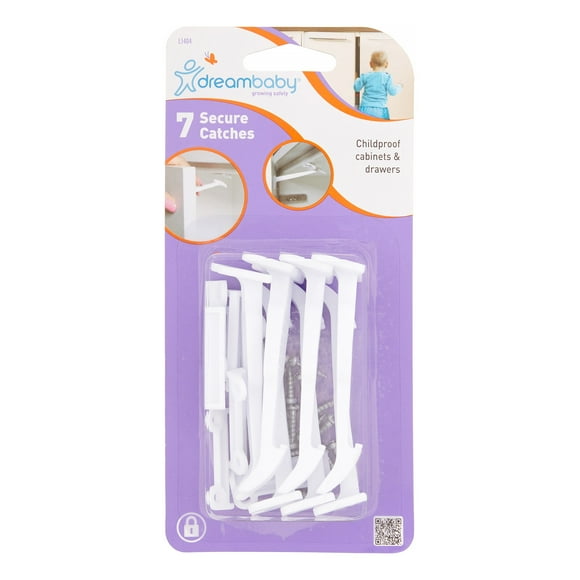 Dreambaby Loquets Sécurisés pour Tiroirs et Armoires - Serrures de Sécurité pour Bébé - Modèle L1404A
