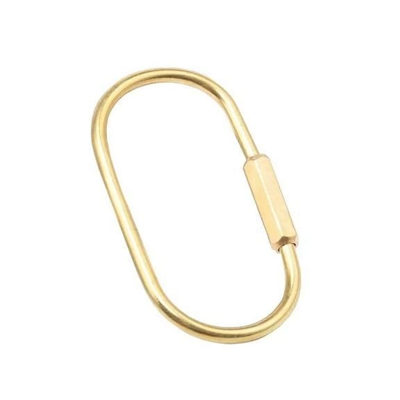 2 Pcs Gold Carabiner Clip Brass Key Ring Screw Lock Keychain,Unisex Screw Carabiner Keyrings for Handbags Keychains Keyring Key Chain Ring Clip Holder Organizer Home Car Keys Key Finder Women Men