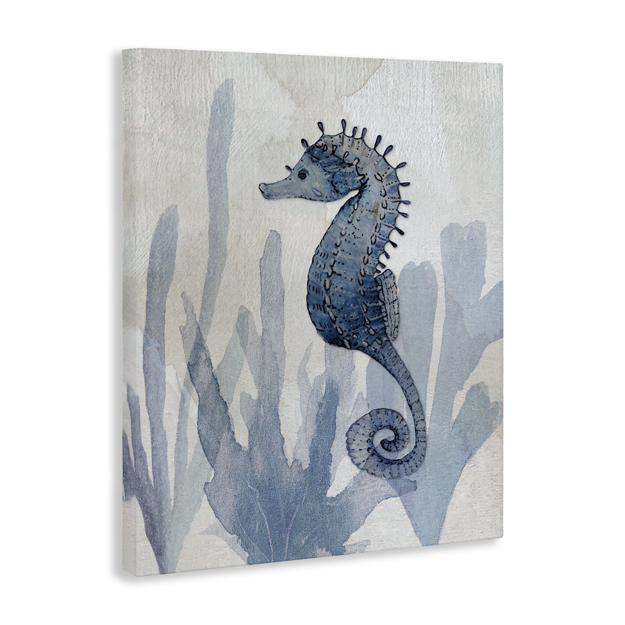 Stupell Industries Organic Seaweed & Seahorse Canvas Wall Art, design by Susan Jill
