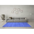 thumbnail image 3 of Ahgly Company Indoor Rectangle Abstract Blue Contemporary Area Rugs, 2' x 4', 3 of 4