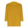 thumbnail image 2 of FAIWAD Tops for Women Trendy 3/4 Sleeve Solid Color V Neck Dressy Loose Shirts Casual Going Out Clothes, 2 of 6