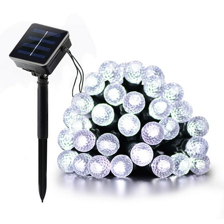 Solar Christmas Clearance! 7m 50Leds Christmas LED Solar String Lights Diamond Bubble Shaped Wedding Xmas Fairy Party Outdoor Decor Led String ()