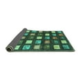 thumbnail image 2 of Ahgly Company Indoor Rectangle Abstract Turquoise Blue Contemporary Area Rugs, 4' x 6', 2 of 4