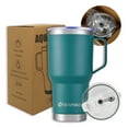 thumbnail image 5 of AQUAPHILE 30oz Stainless Steel Insulated Coffee Mug with Handle, Double Walled Vacuum Travel Cup with Lid & Straw, Reusable Thermal Coffee Cup, Portable Coffee Tumbler, Blue, 5 of 6