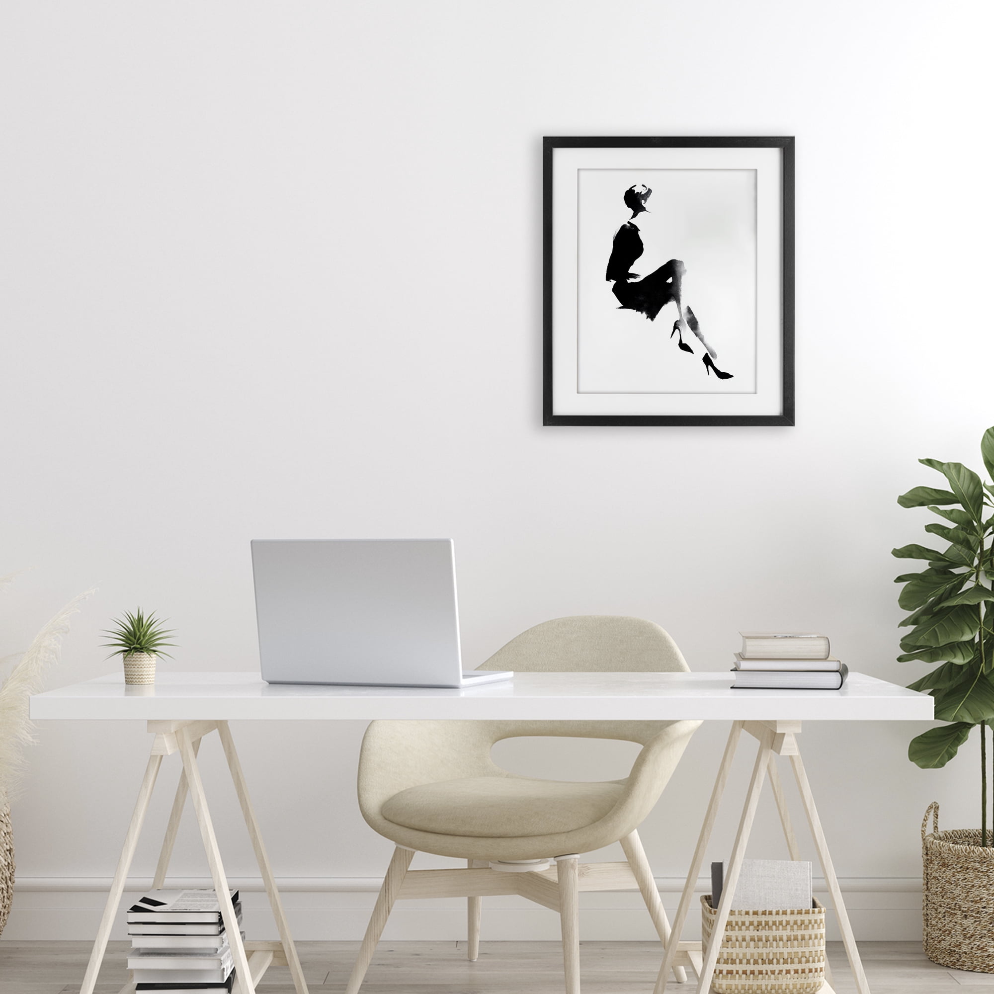 Stupell Industries Chic Silhouette Noir Black Framed Print Under Glass, design by Svetlana Aleynikova