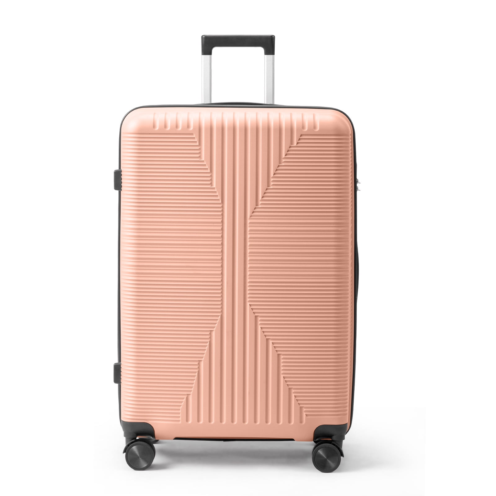 28 Inch Expandable Hard Shell Checked Suitcase, 360 Silent Spinner Wheels Luggage for 7+ Days Long Family Travel