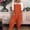 Orange, variant on Women's Adjustable Strap Overalls Sleeveless Loose Fit Wide Leg Jumpsuits Comfy Casual Rompers with Pockets Wine Red S