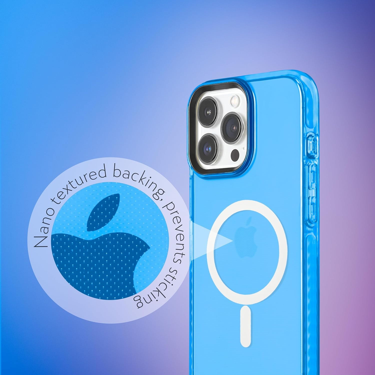 SteepLab Barrier MS Case for iPhone 15 Pro Max - MagSafe Compatible, Impact-Absorbing with Strong Magnets - 360° Protection, Rugged & Durable with Raised Bezel (Elevated Azure Blue)