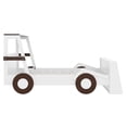 thumbnail image 5 of Harper & Bright Designs Twin Size Car Bed with Storage Shelves, Wood Platform Bed with Car-shape for Boys and Girls, Brown+White, 5 of 11