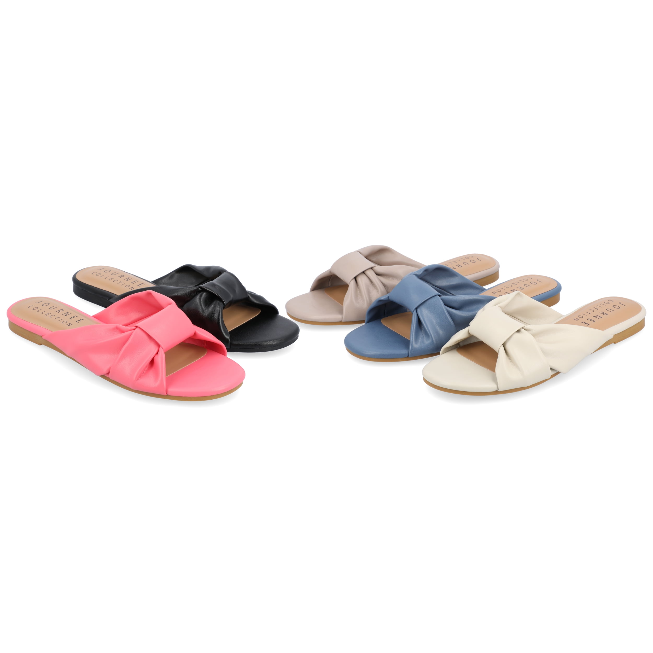 Journee Collection Womens Zetia Tru Comfort Foam Slip On Slide Sandals