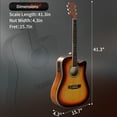 thumbnail image 3 of Ktaxon 41-Inch Full-Size Acoustic Electric Guitar with 10W Amp Bag Tuner and other Accessories Brown, 3 of 13