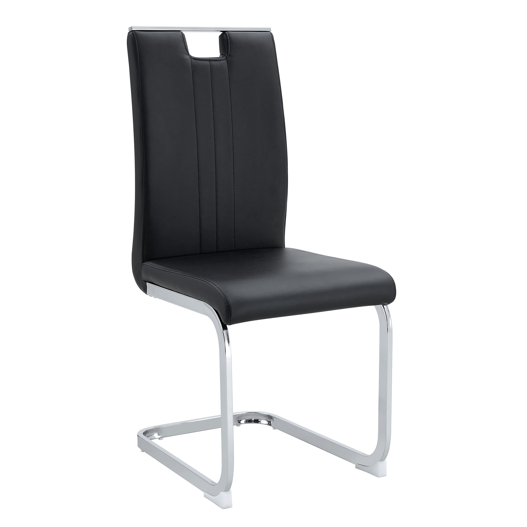 Alvantor Dining Chairs Set of 4, Simple Bow-Shaped Chairs, Accent Chairs for Dining Room & Kitchen Black