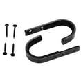 thumbnail image 4 of Qyaukm 2 Pack Wall Mounted Bow Hooks, Black Stainless Steel Coat Hooks - Heavy Duty Hat Rack for Entryway, Closet & Robe, Screws Included, 4 of 5