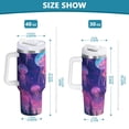 thumbnail image 6 of Yayeee 40oz Stainless Steel Tumbler with Straw and Handle Double-Wall Insulated Travel Water Bottle, Neon Jellyfish, 6 of 8