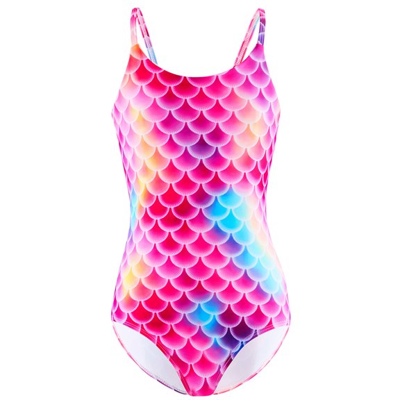 GYRATEDREAM Girls One Piece Swimsuits Halter Quick Dry Beach Bathing Suit Kids Sport Summer Beach Swimwear for 4-12 Years Old