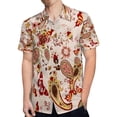 thumbnail image 4 of High Quality Hawaiian Shirts for Men Short Sleeve Aloha Beach Shirt Floral Summer Casual Button Down Shirts Blouses DLF549, 4 of 7