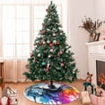 thumbnail image 7 of Sikiie Cool Colorful Wolf 30-48 inches {designName} Print Christmas Tree Skirt Snowman Xmas Tree Skirt with Edge Christmas Decorations for Holiday Party30", 7 of 7