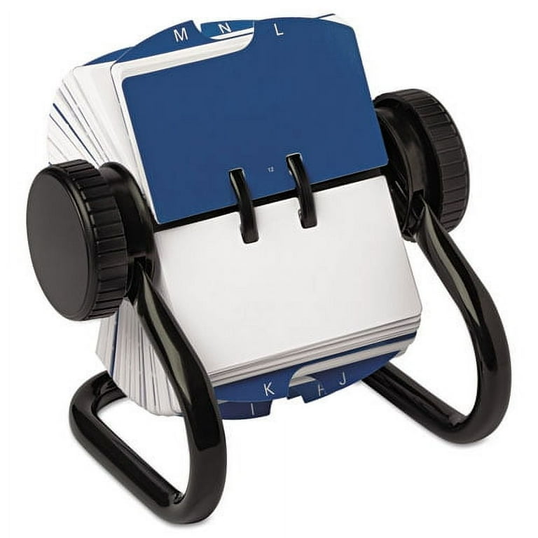 Rolodex Classic Rotary Card File, 250 Cards, 24 A-Z Guides, Black