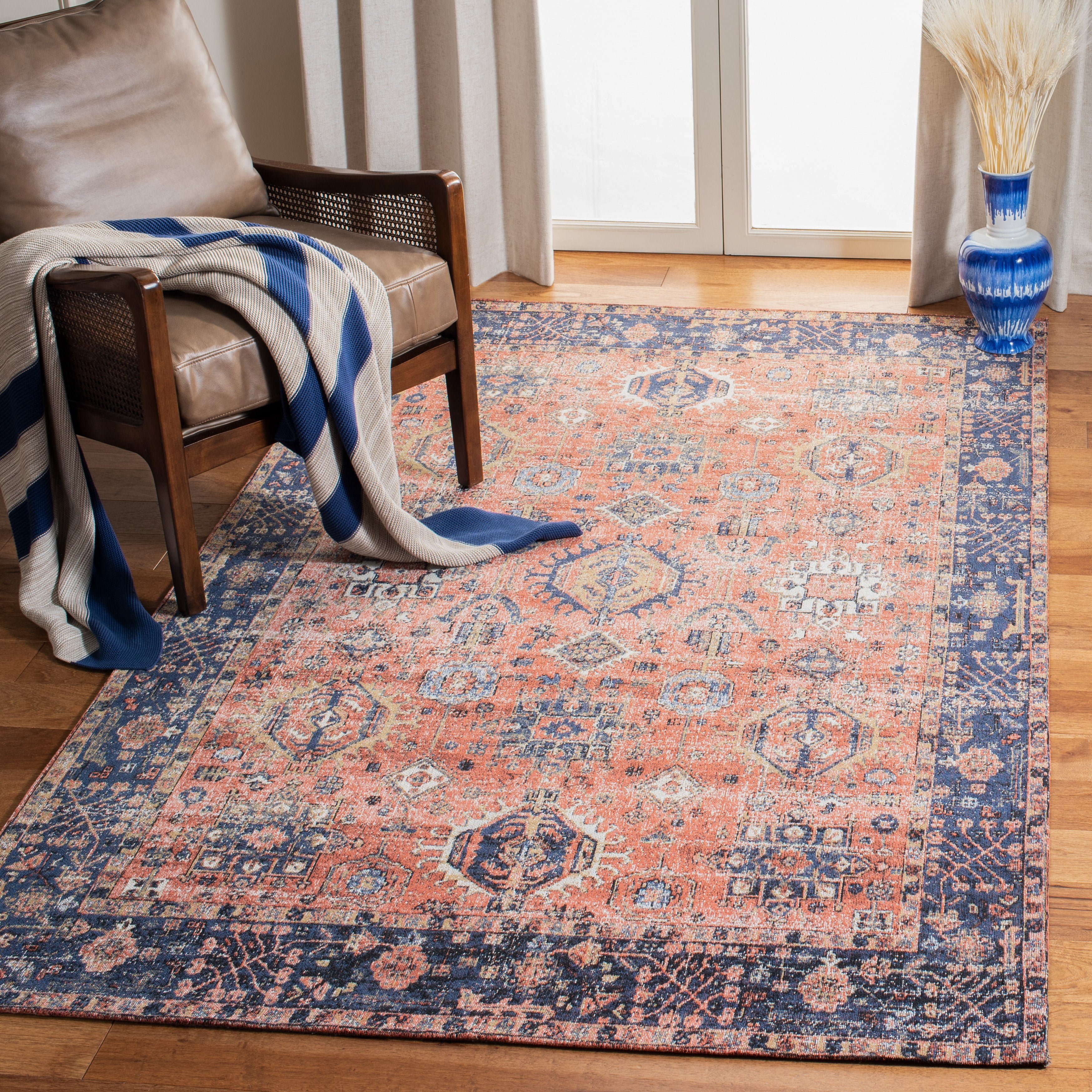 Safavieh  Classic Vintage Boho Ilo Oriental Cotton Rug Red 6'  x  9' 6' x 9' Indoor Rectangle