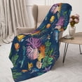 thumbnail image 3 of Sikiie Undersea Animals Cozy Flannel Fleece Throw Blanket: Lightweight & Thick for All Seasons - Perfect for Women, Men, & Kids"60"x50", 3 of 6