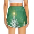 thumbnail image 3 of Picia Christmas Green Pattern Women's 2 in 1 Athletic Running Shorts High Waisted Workout Casual Gym Sweat Shorts with Comfy Liner Zipper Pockets-Large, 3 of 9