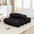 thumbnail image 4 of Miniyam 76" x 50" Black Floor Sofa with Adjustable Straps Bean Bag Lounger for Living Room, Bedroom, 4 of 11