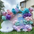 thumbnail image 4 of Mermaid Balloon Arch Kit, Pink Purple Mermaid Tail Arch Party Supplies with Star Tail Foil Balloons for Mermaid Theme Baby Shower Birthday Party Decorations, 4 of 13