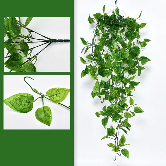 Birdeem Hanging Plant Pot,Indoor Plant Pots,Artificial Green Wall Hanging Plant Indoor Decoration Green Plastic Wall Hanging Flower Wall Hanging False Green Plant Flowers Artificial for Decoration