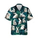 thumbnail image 3 of Camisas de feliz día de Pascua para hombres, camisa hawaiana informal con estampado 3D de huevo, blusas con botones de conejo de dibujos animados, 3 of 5