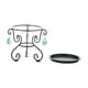 thumbnail image 3 of Soporte de plantas para macetas de maceta con cuentas colgantes soporte triangular soportes de hierro estable estante para sala de jardín doméstico Negro, 3 of 8