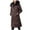 Coffee, variant on Hueook Winter Warm Down Jackets for women Plus Size Zip Up Casual Winter Mid-length Windproof with Pockets Quilted Puffer Thin Jacket Coat Outwear Tops