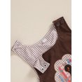 thumbnail image 6 of Okbabeha Baby Thanksgiving Overalls Romper Turkey Embroidered Plaid Jumpsuit, 6 of 9
