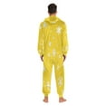 thumbnail image 6 of 1 Piece Adult Onesie Pajamas Cozy & Loose-Fit Sleepsuit Loungewear with Pockets Yellow Background with White Snowflakes X-Small, 6 of 7