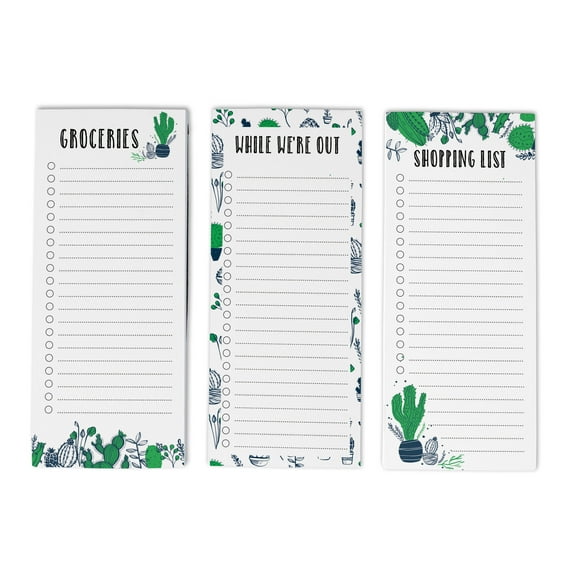 Inkdotpot Pack of 3 Magnetic Fridge To-Do List Notepads- Magnetic Memo Pads For Refrigerator-(50 Sheets Each)-LQ