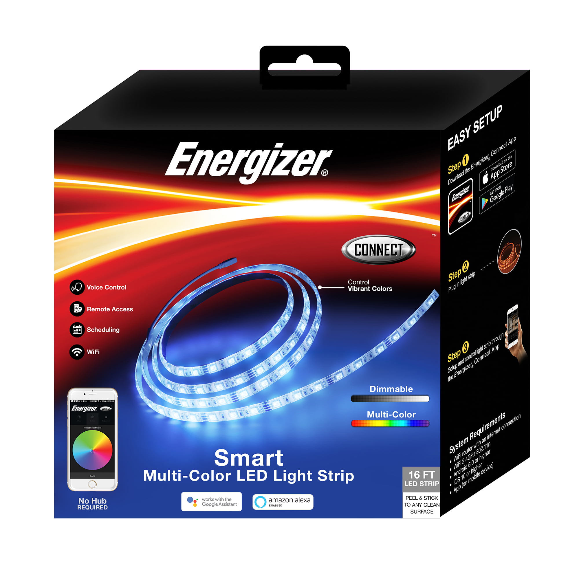 Energizer Smart LED 6-1/2' Multi-Color Light Strip A