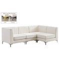 thumbnail image 4 of Meridian Furniture Alina Sectionnel Modulaire en Velours Crème, 4 of 20
