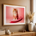 thumbnail image 5 of surfer cat 03 - Photography Cat Animal Surrealism Humor Pastel Surfboard Unframed Wall Art Print 4 x 6 inches, 5 of 7