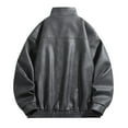 thumbnail image 3 of NTACZA Faux Leather Fall Jackets for Men Vintage Motorcycle Black Jacket Moto Pu Full Zip Coat Coats for Men Fall L, 3 of 7