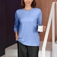 thumbnail image 5 of Womens Mulberry Silk T Shirts Basic Crewneck Short sleeve Tee Tops Blouse Summer Casual Solid Tshirts, 5 of 6