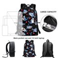 thumbnail image 6 of HUIACONG Cute Shark Strawberry Print School Backpack for Boys Girls Students Ages 6-18 Breathable Padded Straps Large Capacity Bookbag for Elementary Middle High School Back to School Daily Use, 6 of 6
