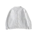 thumbnail image 1 of YTDSCS Toddler Baby Girls Sweaters Cardigans Cable Knit Jacket Kids Long Sleeve Spring Fall Twist Cardigan for 12 Months-6 Years, 1 of 9