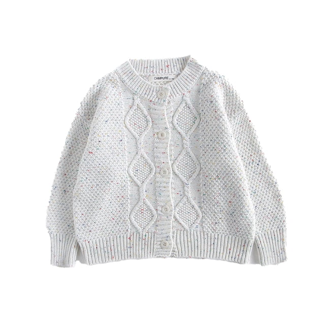 YTDSCS Toddler Baby Girls Sweaters Cardigans Cable Knit Jacket Kids Long Sleeve Spring Fall Twist Cardigan for 12 Months-6 Years