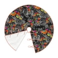 thumbnail image 3 of Salouo Multicolored Butterflies C Christmas Tree Skirt 48" Farmhouse Christmas Decorations Snowman Xmas Tree Skirt Tree Mat for Holiday Party Decor, 3 of 8