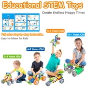 MOONTOY 11 in 1 Building Blocks STEM Toys for 4 5 6 7 8+ Year Old Boys Erector Sets Kits Building Toys for Kids Age 4-8 6-8 5-7 8-10 Creative Learning Game Engineering Stem Projects Activities Gift