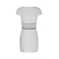 thumbnail image 5 of Lenpel Women's Summer Mini Dress Cap Sleeve Square Neck Ruched Bodycon Pencil Dress Slim Going out Outfits, 5 of 5