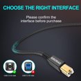 USB B to USB C Printer Cable 6.6 Feet, USB C Printer Cable for MacBook